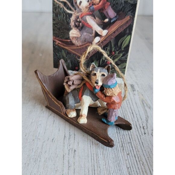 Hallmark 1995 fetching the firewood folk art ornament Xmas - Picture 2 of 7